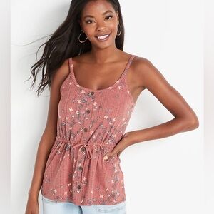 NWT Maroon butterfly tank top
